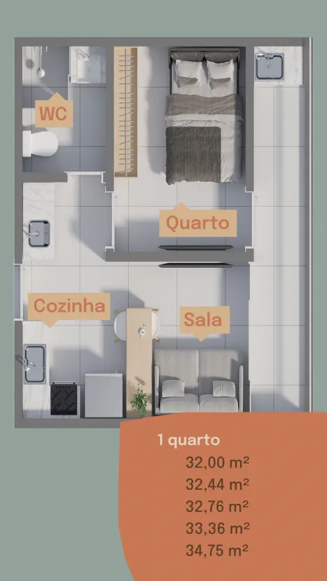 Ipojuca Porto de Galinhas Apartamento Venda R$450.000,00 1 Dormitorio 1 Vaga Area construida 32.83m2