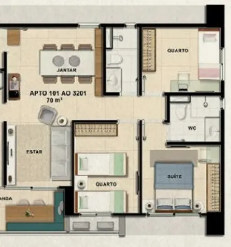 Recife Caxanga Apartamento Venda R$600.000,00 3 Dormitorios 1 Vaga Area construida 70.00m2