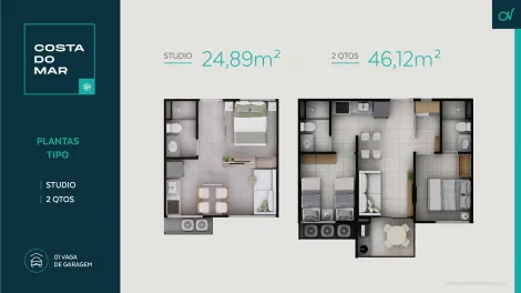 Tamandare Carneiros Apartamento Venda R$700.000,00 2 Dormitorios 1 Vaga Area construida 46.12m2