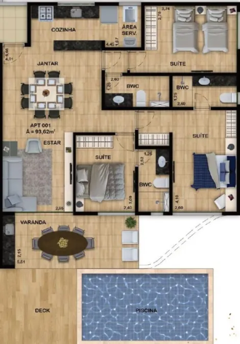 Tamandare Carneiros Apartamento Venda R$1.740.000,00 3 Dormitorios 1 Vaga Area construida 93.62m2