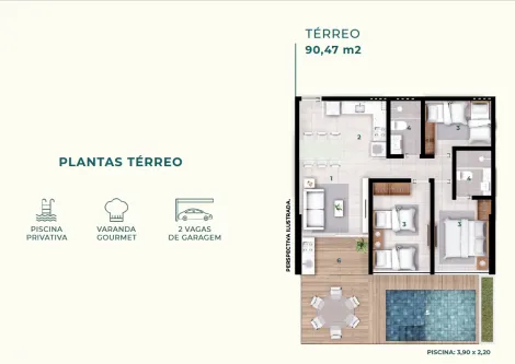 Ipojuca Muro Alto Apartamento Venda R$2.550.000,00 3 Dormitorios 2 Vagas Area construida 90.47m2